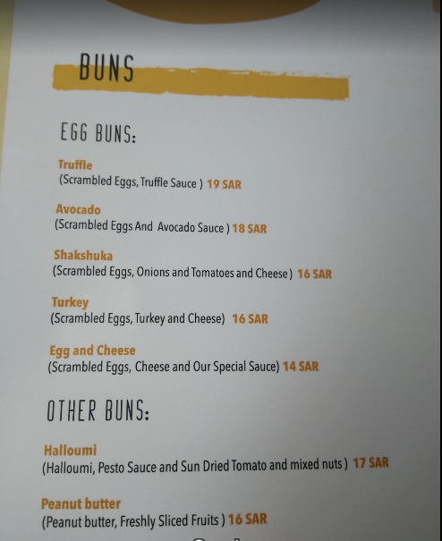 EGGSACTLY Menu