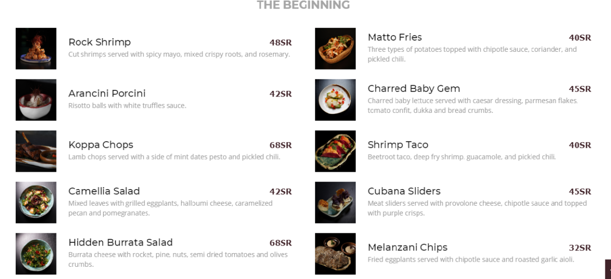 koppa menu
