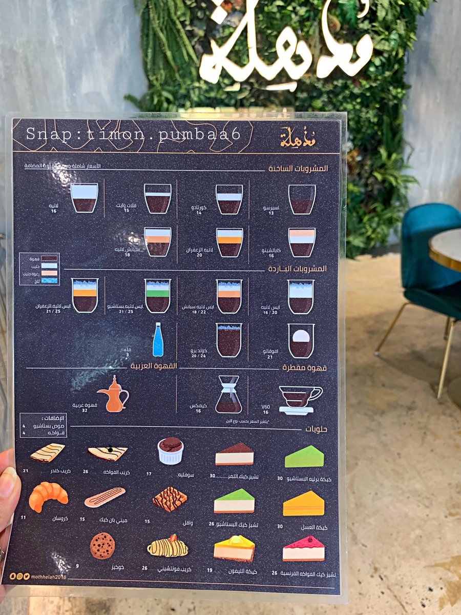 MOZHELA COFFE MENU