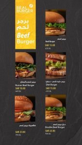 burgre map resturant menu