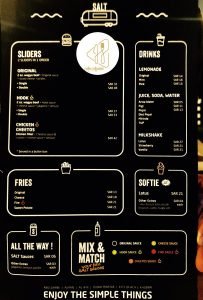 salt resturant menu