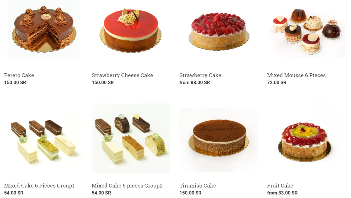 jareersweets Menu