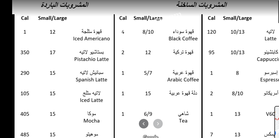 منيو آزي كافيه بالاسعار