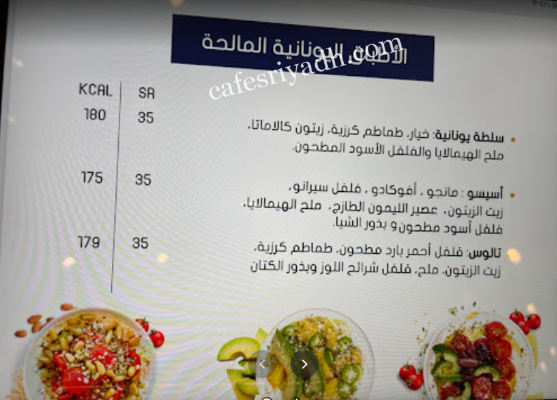 منيو مطعم غو غريك Go Greek