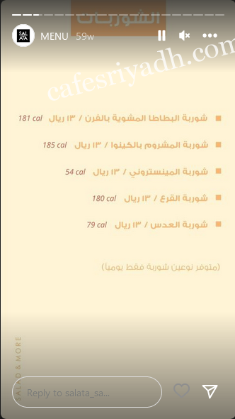منيو مطعم سلاته SALATA